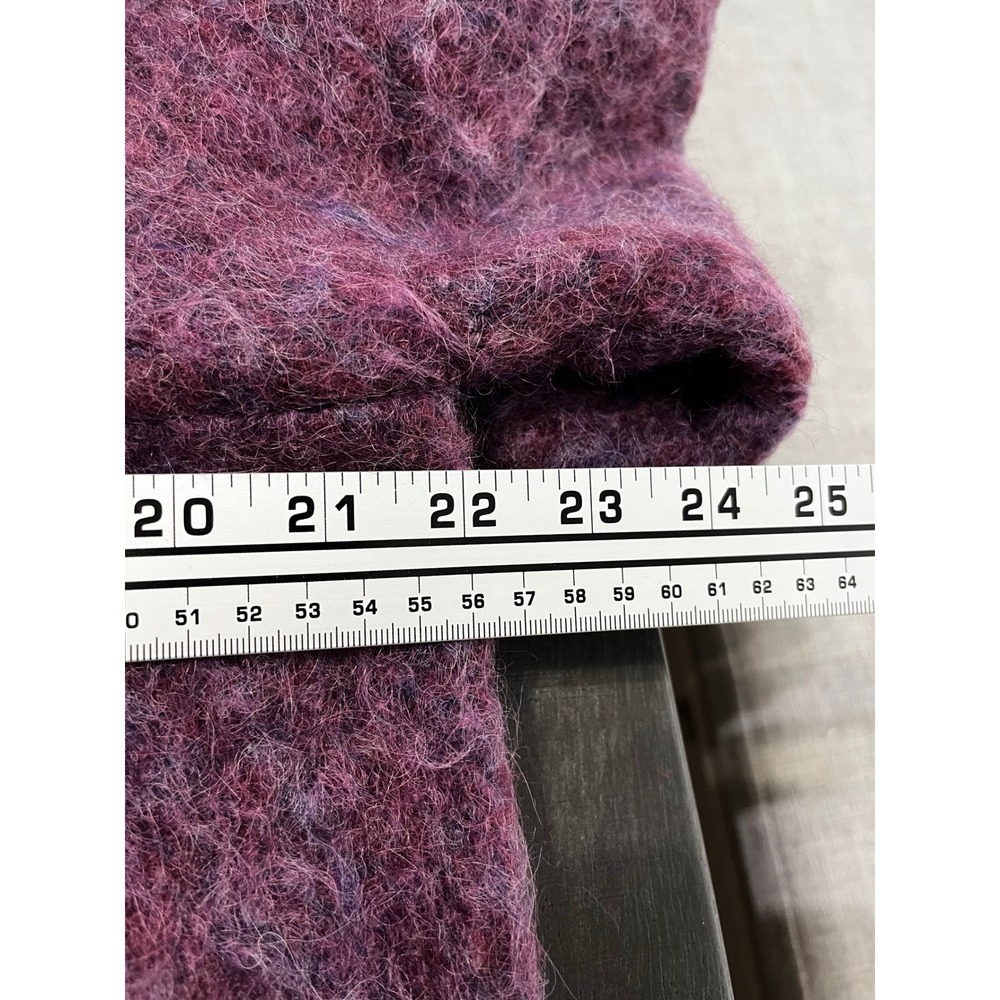 Bardolino Mohair Blend Coat Women's Purple Tweed Button Up‎ Mid Length England - Picture 5 of 12